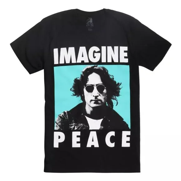 John Lennon Imagine Peace Gift for fan John Lennon Tshirt - Picture 1 of 4